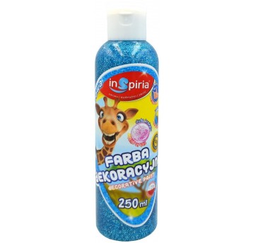 FARBA PLAKATOWA 250ML BROKATOWA NIEBIESKA ISPIRIA