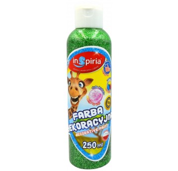 FARBA PLAKATOWA 250ML BROKATOWA ZIELONA INSPIRIA