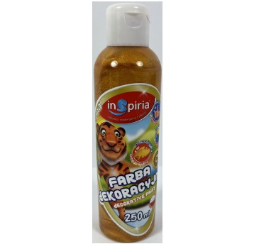 FARBA PLAKATOWA 250ML METALICZNA ZŁOTA INSPIRIA