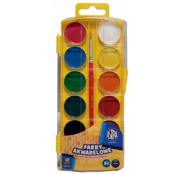FARBY AKWARELOWE 12 KOL MIODOWE ASTRA