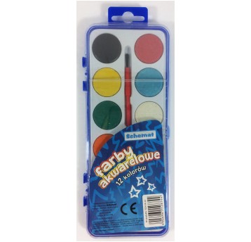 FARBY AKWARELOWE 12KOL. SCHEMAT