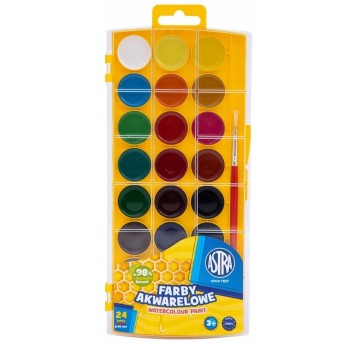 FARBY AKWARELOWE 24 KOL MIODOWE ASTRA