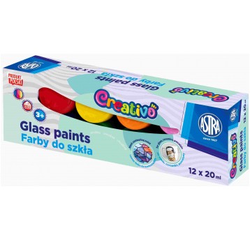 FARBY DO SZKŁA 12 KOL 20ML ASTRA