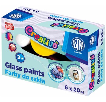 FARBY DO SZKŁA 6 KOL 20ML ASTRA