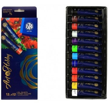 FARBY OLEJNE 12 KOLORÓW 12ML ASTRA