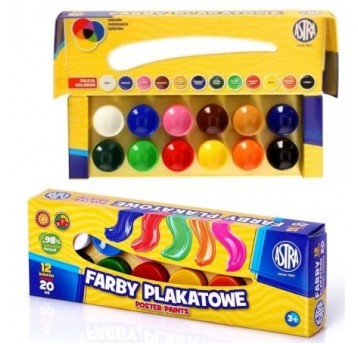 FARBY PLAKATOWE 12 KOL ASTRA