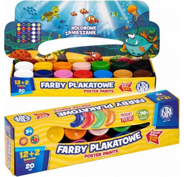 FARBY PLAKATOWE 14 KOL 20ML ASTRA