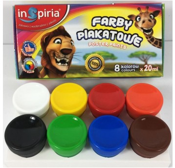 FARBY PLAKATOWE 8 KOL INSPIRIA