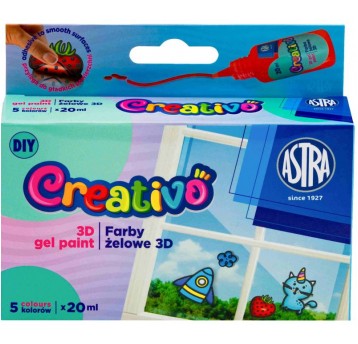 FARBY ŻELOWE 3D 5 KOL 20 ML ASTRA