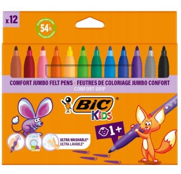 FLAMASTRY 12 KOL JUMBO COMFORT BIC