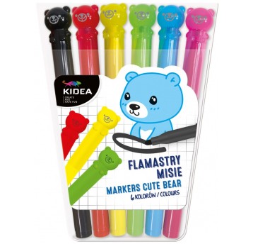 FLAMASTRY 6 KOL MISIE KIDEA