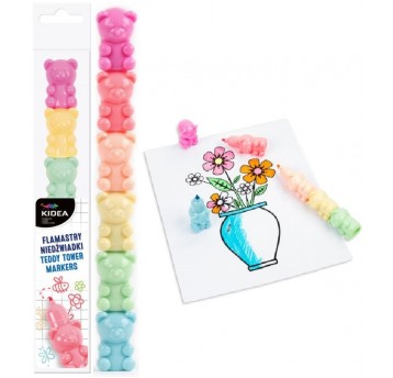 FLAMASTRY NIEDŹWIADKI PASTELOWA WIEŻA KIDEA