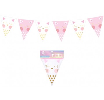 GIRLANDA FLAGI KOTEK 16 x 20 cm, 8 flag