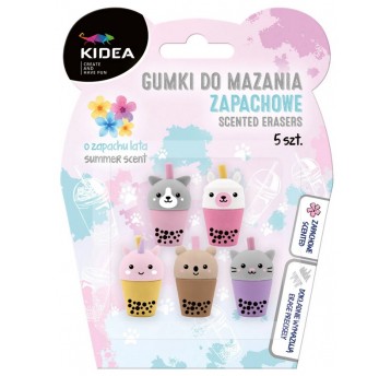 GUMKI DO ŚCIERANIA ZAPACHOWE SHAKE 5 SZT KIDEA
