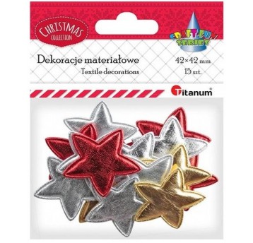 GWIAZDKI MATERIAŁOWE 15SZT
