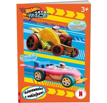 HOT WHEELS LET'S RACE KOLOROWANKA Z NAKLEJKAMI