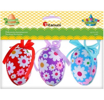 JAJKA STYROPIANOWE POWLEKANE MATERIAŁEM 7CM 3 SZT.