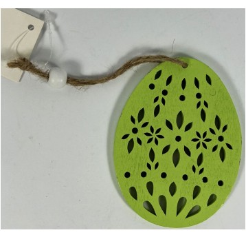 JAJKO ZAWIESZKA DREWNIANA 9CM ZIELONE