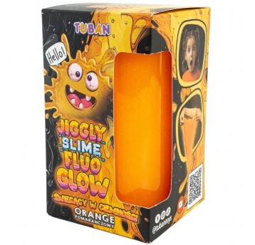 JIGGLY SLIME FLUO GLOW POMARAŃCZOWY 430G TUBAN