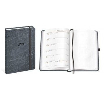KALENDARZ KSIĄŻKOWY A5 192K MAT+UV STONE