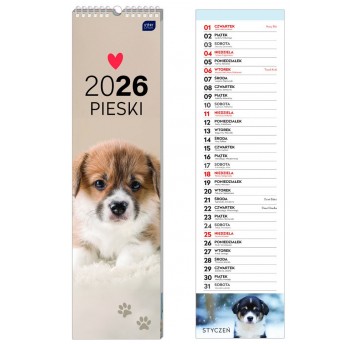 KALENDARZ PASKOWY 13,5X50CM PIESKI