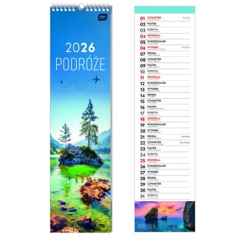 KALENDARZ PASKOWY 13,5X50CM PODRÓŻE