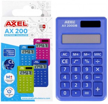KALKULATOR AXEL MAŁY AX-200DB NIEBIESKI
