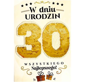 KARNET CE-02 W DNIU 30 URODZIN CEKINY ARMIN STYLE