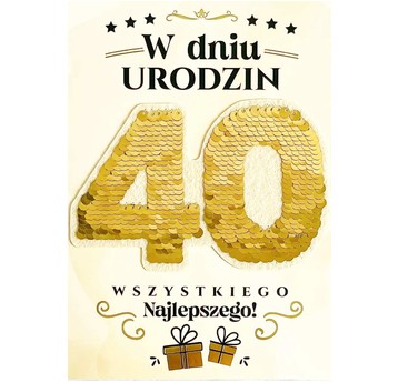 KARNET CE-03 W DNIU 40 URODZIN CEKINY ARMIN STYLE