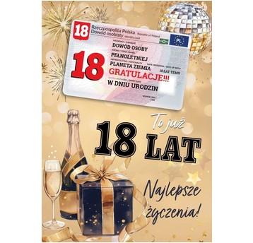 KARNET GIFT M-196 W DNIU 18 URODZIN ARMIN STYLE
