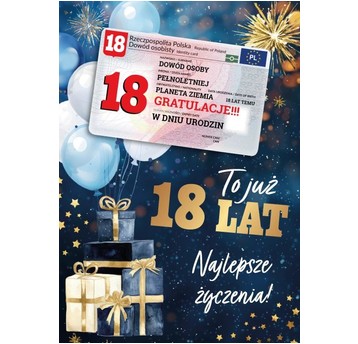 KARNET GIFT M-197 W DNIU 18 URODZIN ARMIN STYLE