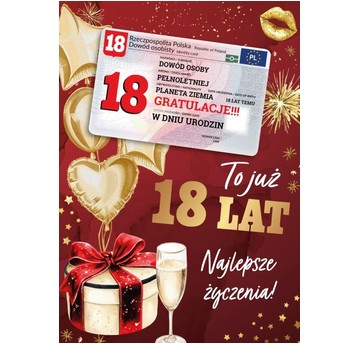 KARNET GIFT M-198 W DNIU 18 URODZIN ARMIN STYLE