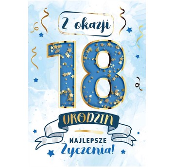 KARNET KF10 W DNIU 18 URODZIN KONFETTI ARMIN STYLE