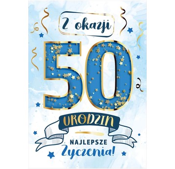 KARNET KF16 W DNIU 50 URODZIN KONFETTI ARMIN STYLE