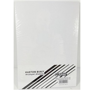 KARTON BIAŁY A4 220G 20 ARK.