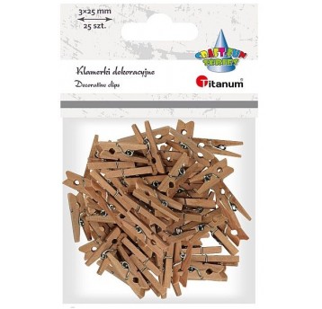 KLAMERKI DREWNIANE 25MM 25SZT.
