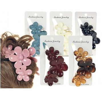 KLAMRA DO WŁOSÓW DUŻA TRZY KWIATY