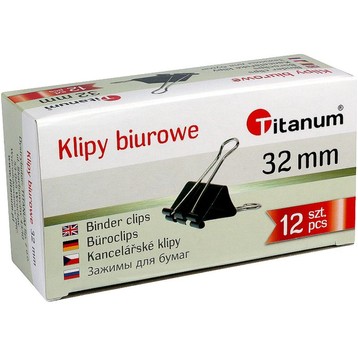 KLIPY 32MM 12 SZT TITANUM
