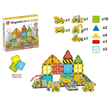 KLOCKI MAGNETYCZNE BUDOWA (30 EL.)