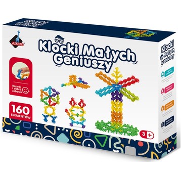 KLOCKI MAŁYCH GENIUSZY KWIATKI KULKI 160 EL ASKATO