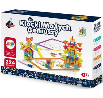 KLOCKI MAŁYCH GENIUSZY ŚNIEŻYNKI 224 EL - ASKATO