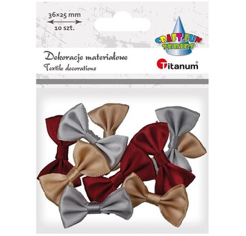 KOKARDKI MATERIAŁOWE 10 SZT.
