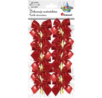 KOKARDY 12 SZT CZERWONE