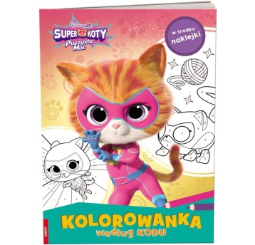 KOLOROWANKA WEDŁUG KODU SUPER KOTY