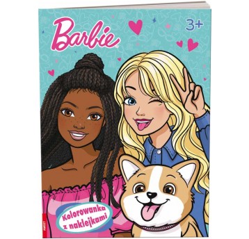 KOLOROWANKA Z NAKLEJKAMI BARBIE