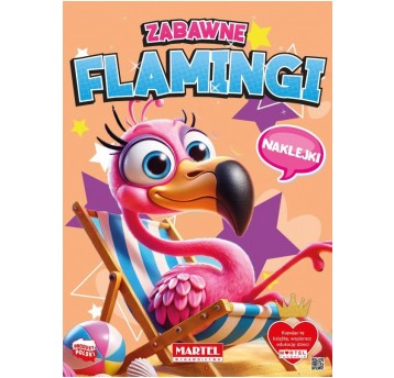 KOLOROWANKA Z NAKLEJKAMI FLAMINGI MARTEL