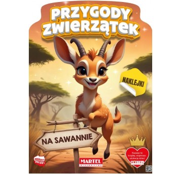 KOLOROWANKA Z NAKLEJKAMI NA SAWANNIE MARTEL