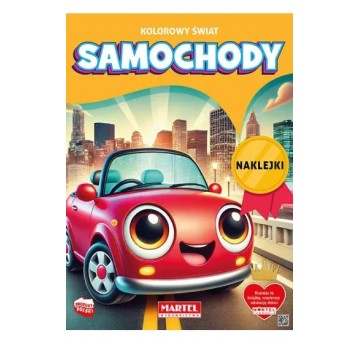 KOLOROWANKA Z NAKLEJKAMI SAMOCHODY MARTEL