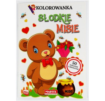 KOLOROWANKA Z NAKLEJKAMI SŁODKIE MISIE MARTEL