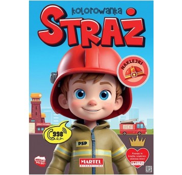 KOLOROWANKA Z NAKLEJKAMI STRAŻ MARTEL